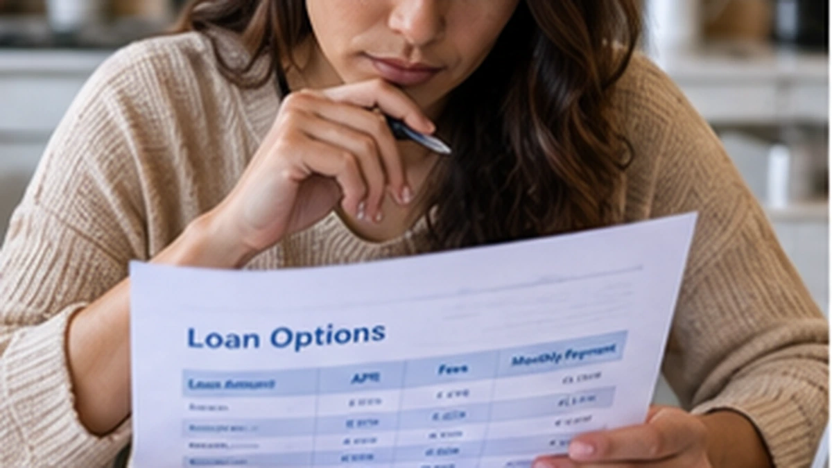 Realistic loan planning scene illustrating how loans work